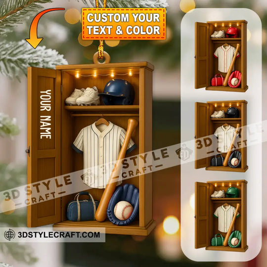 Baseball, Home Decor, Christmas Ornament, Personalized Ornament style option 1
