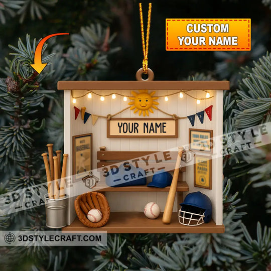 Baseball, Home Decor, Christmas Ornament, Personalized Ornament style option 1