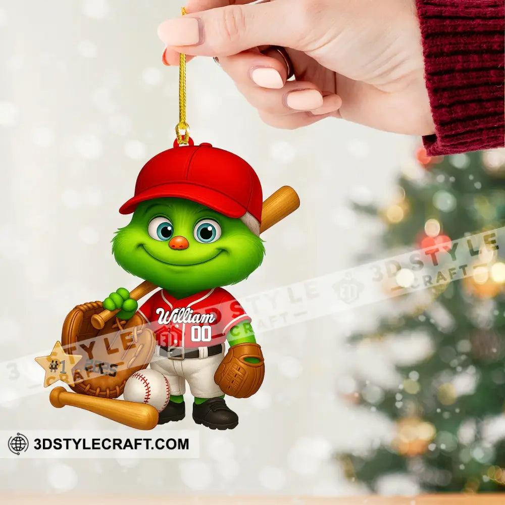 Baseball Home Decor Christmas Ornament Personalized Ornament Ornament