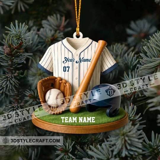 Baseball, Home Decor, Christmas Ornament, Personalized Ornament style option 4