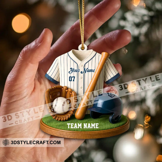 Baseball, Home Decor, Christmas Ornament, Personalized Ornament style option 2