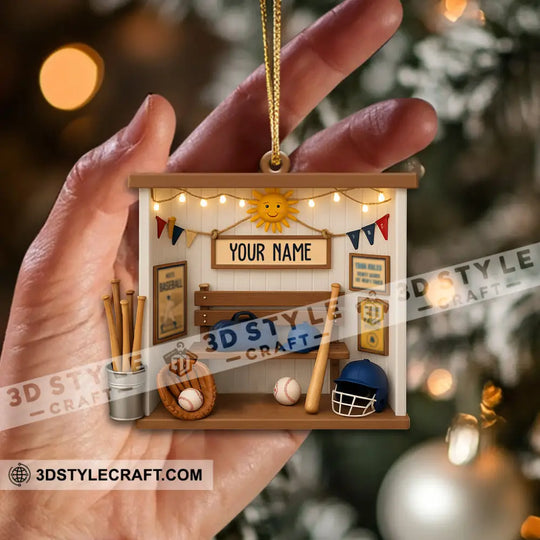 Baseball, Home Decor, Christmas Ornament, Personalized Ornament style option 2