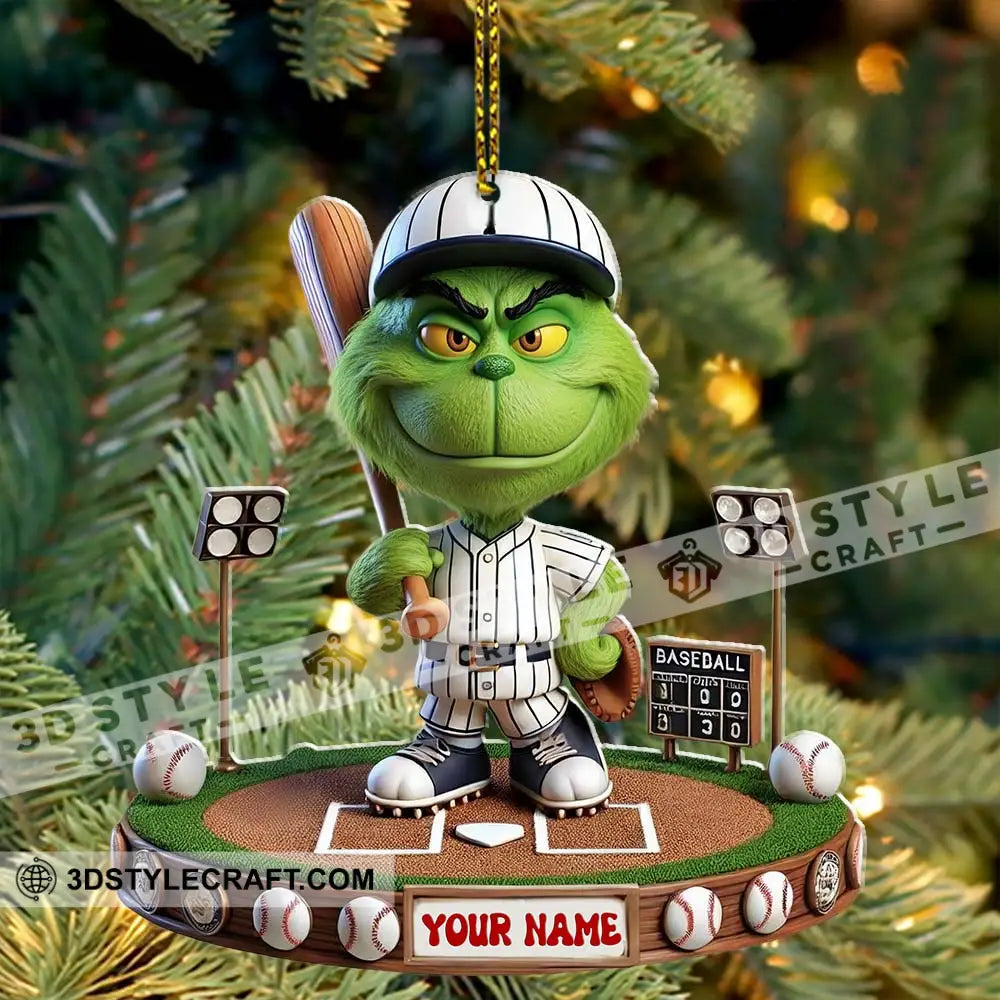 Baseball Player Home Decor Christmas Ornament Personalized Ornament Ornament