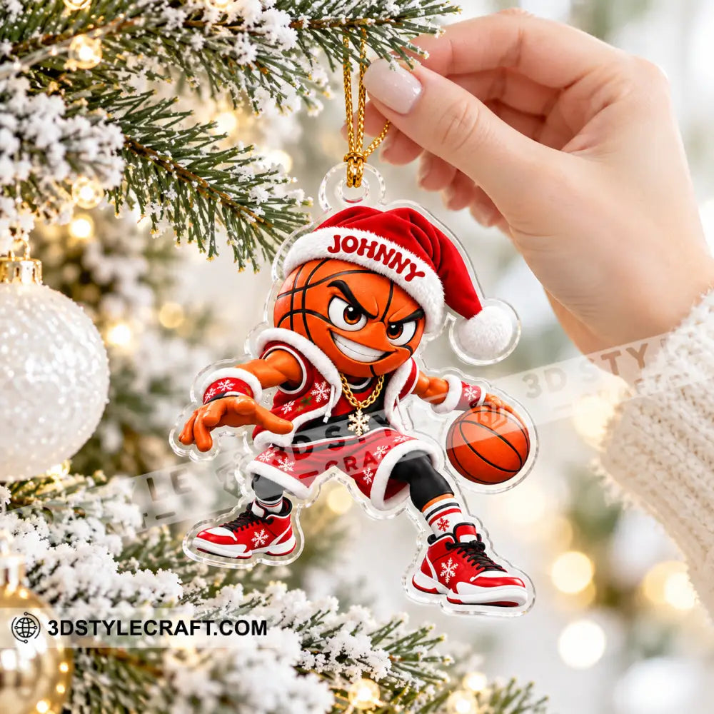 Basketball Home Decor Christmas Ornament Personalized Ornament - Ornament