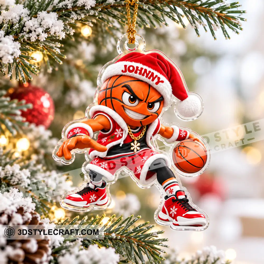 Basketball Home Decor Christmas Ornament Personalized Ornament - Ornament
