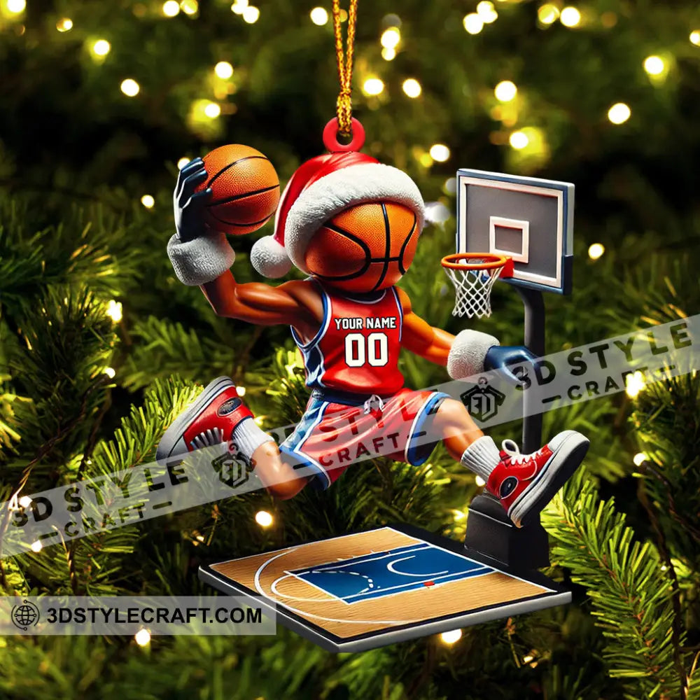 Basketball Player Christmas Ornament Personalized