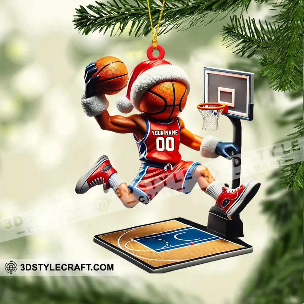 Basketball Player Christmas Ornament Personalized