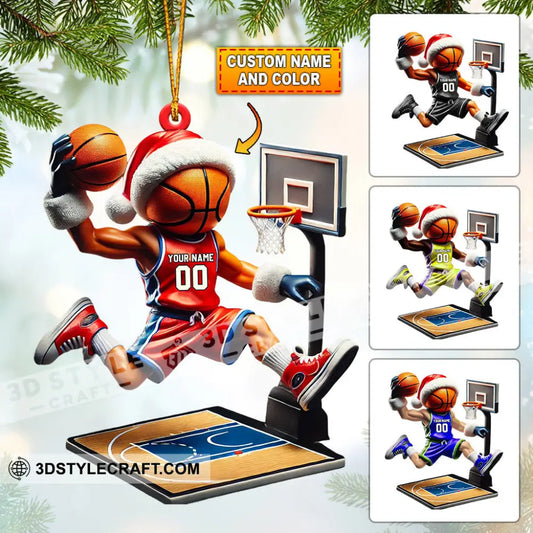 Basketball Player Christmas Ornament Personalized 3.54’’ / 1