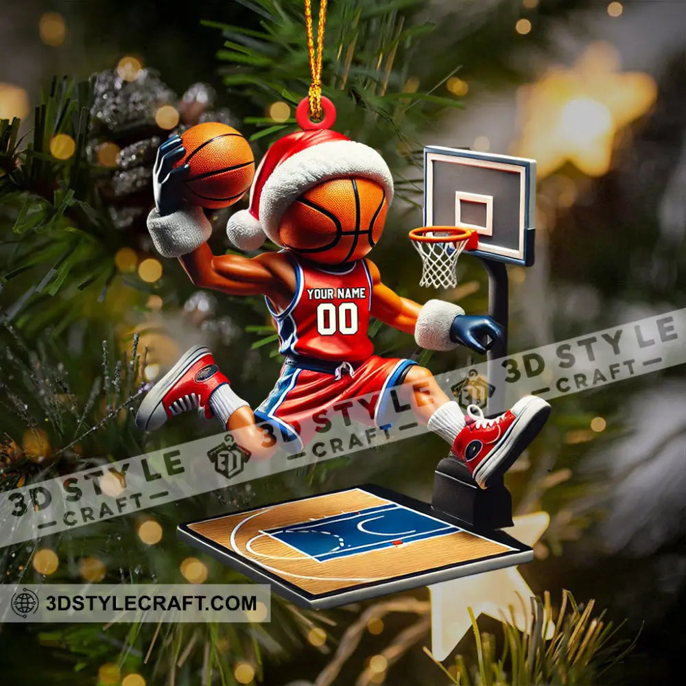 Basketball Player Christmas Ornament Personalized