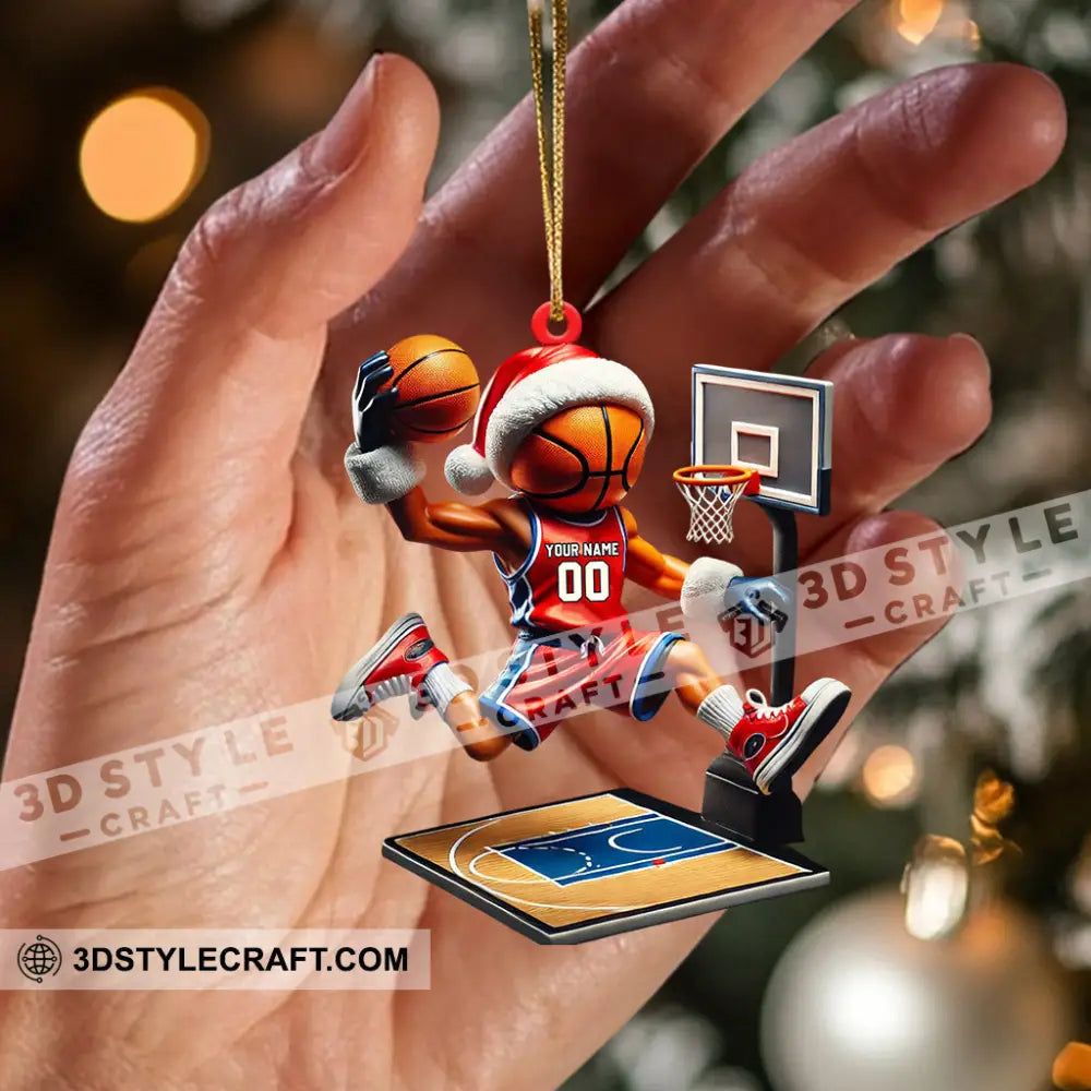 Basketball Player Christmas Ornament Personalized