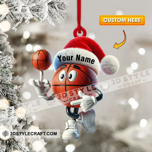 Basketball Playing Christmas Ornament Personalized 3.54’’ / 1