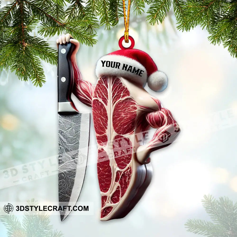 Beef Christmas Ornament Personalized