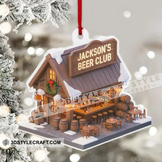 Beer Club, Home Decor, Christmas Ornament, Personalized Ornament style option 4