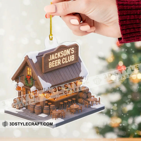 Beer Club, Home Decor, Christmas Ornament, Personalized Ornament style option 2