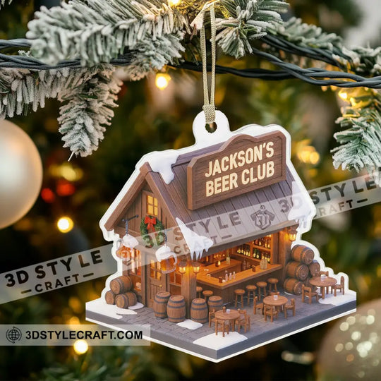 Beer Club, Home Decor, Christmas Ornament, Personalized Ornament style option 3