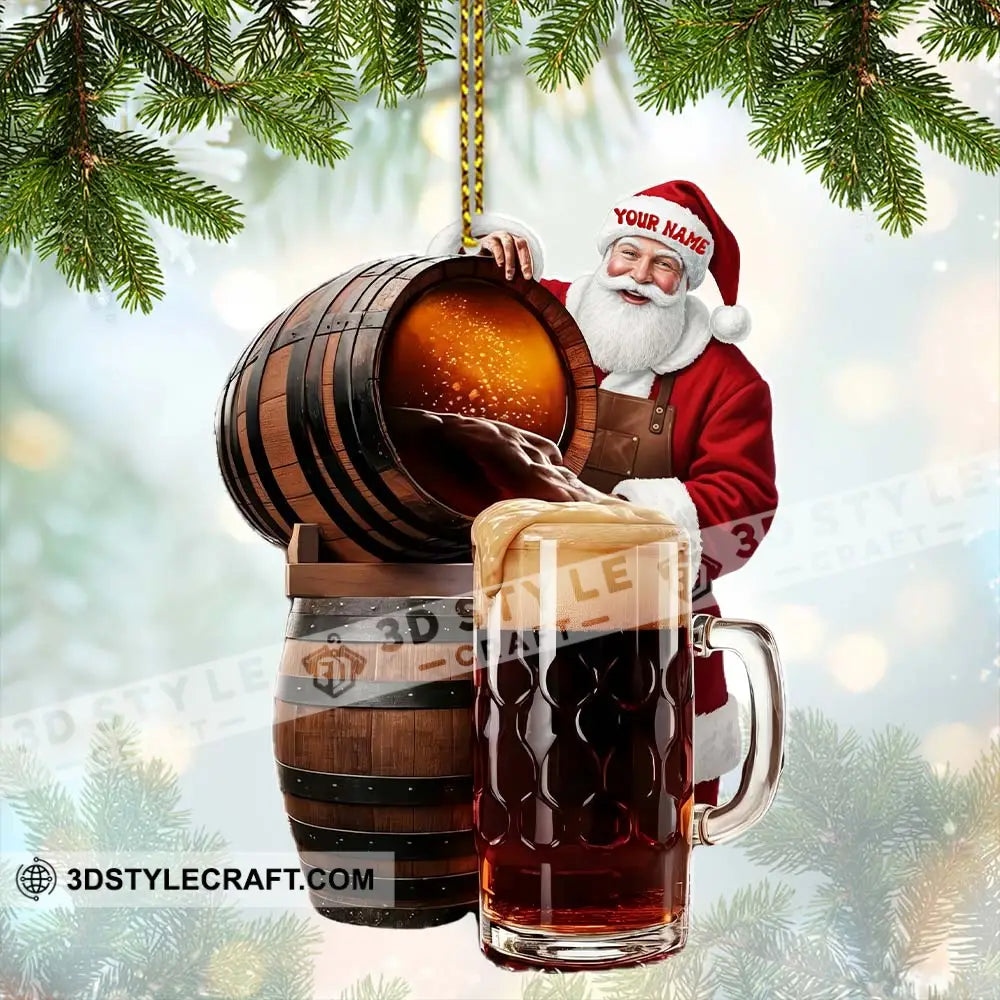 Beer Home Decor Christmas Ornament Personalized Ornament Ornament
