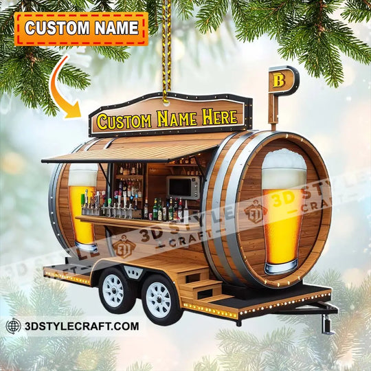 Beer Home Decor, Christmas Ornament, Personalized Ornament style option 1