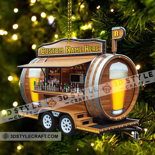 Beer Home Decor, Christmas Ornament, Personalized Ornament style option 3