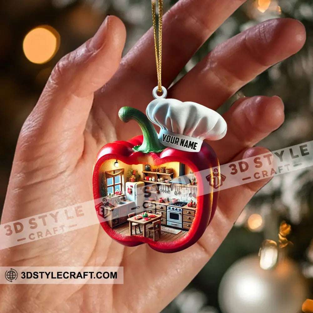 Bell Pepper Christmas Ornament Personalized