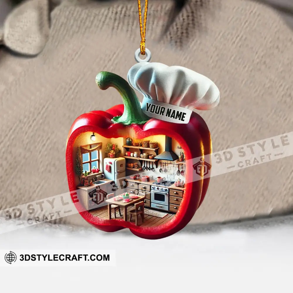 Bell Pepper Christmas Ornament Personalized