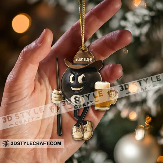 Billboard No.8 Ball Christmas, Home Decor, Christmas Ornament, Personalized Ornament style option 2