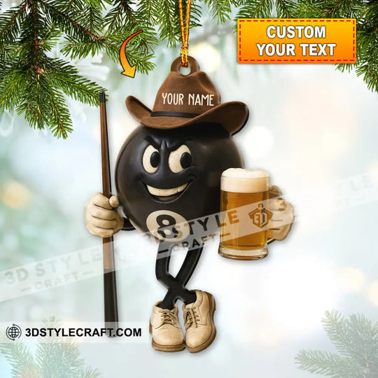 Billboard No.8 Ball Christmas, Home Decor, Christmas Ornament, Personalized Ornament style option 1