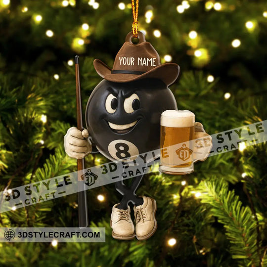 Billboard No.8 Ball Christmas, Home Decor, Christmas Ornament, Personalized Ornament style option 3