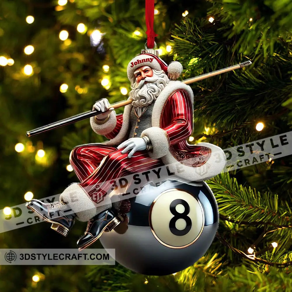 Billiard Christmas Ornament Personalized