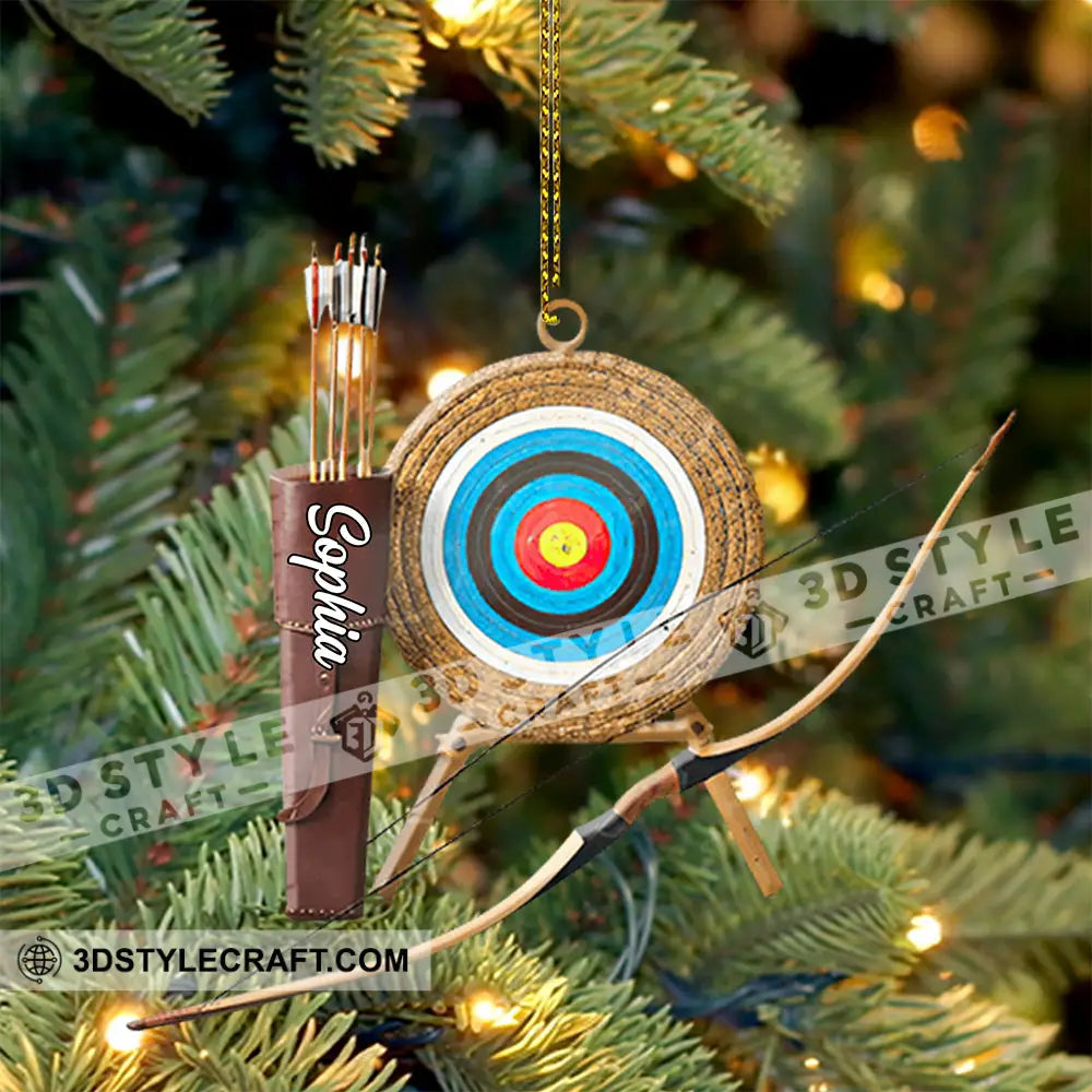 Bow And Arrow Ornament Personalized