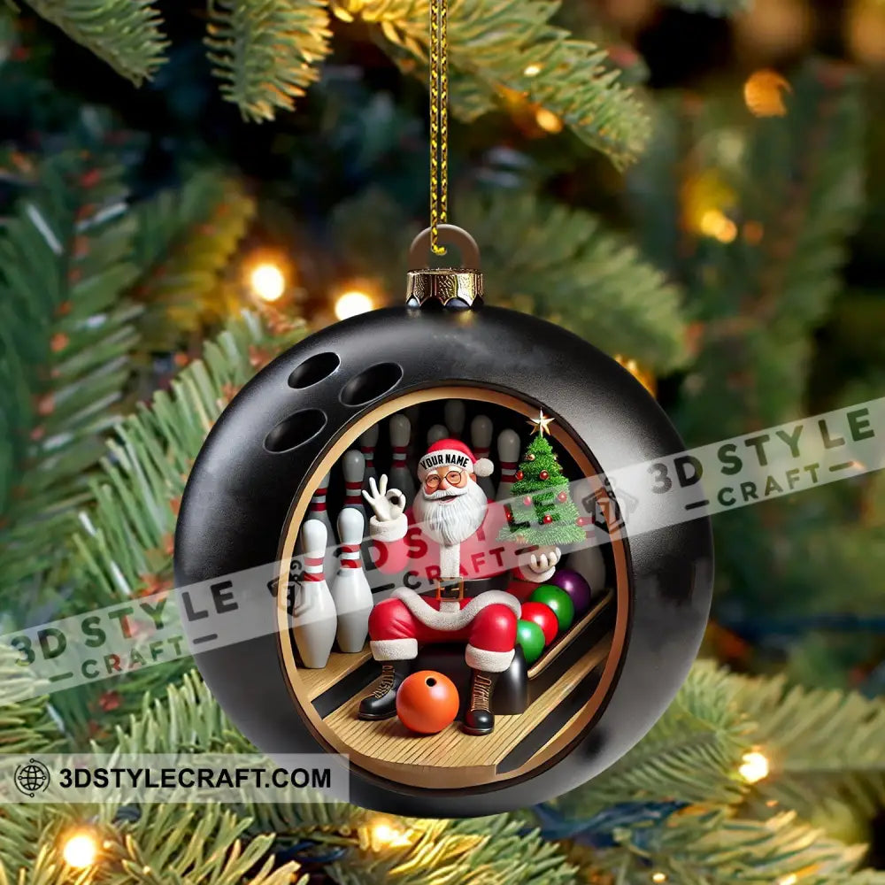 Bowling Ball Christmas Home Decor Ornament Personalized