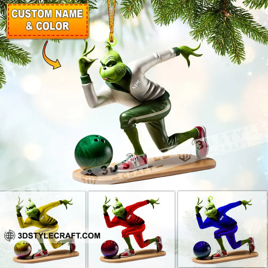 Bowling Elf Home Decor Christmas Ornament Personalized 3.54’’ / 1