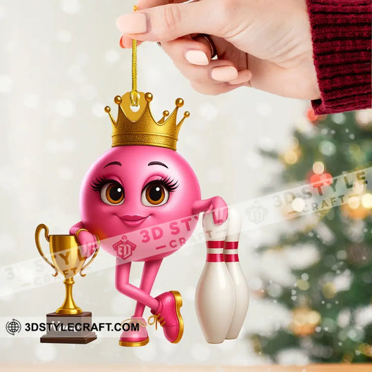 Bowling Girl, Home Decor, Christmas Ornament, Personalized Ornament style option 3