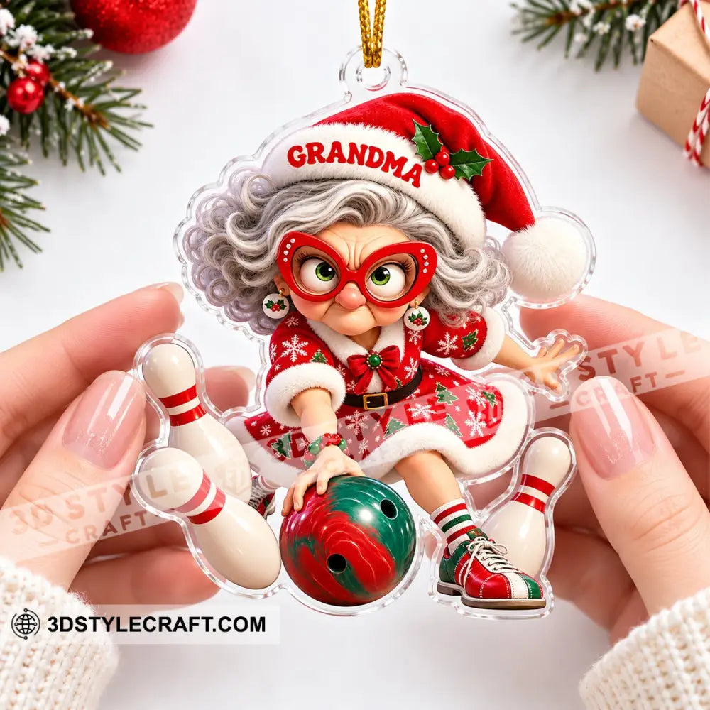 Bowling Grandma Home Decor Christmas Ornament Personalized Ornament - Ornament