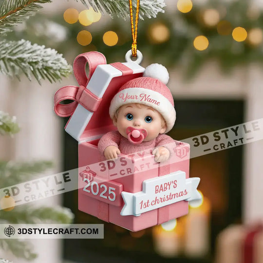 Box Baby Home Decor, Christmas Ornament, Personalized Ornament style option 4