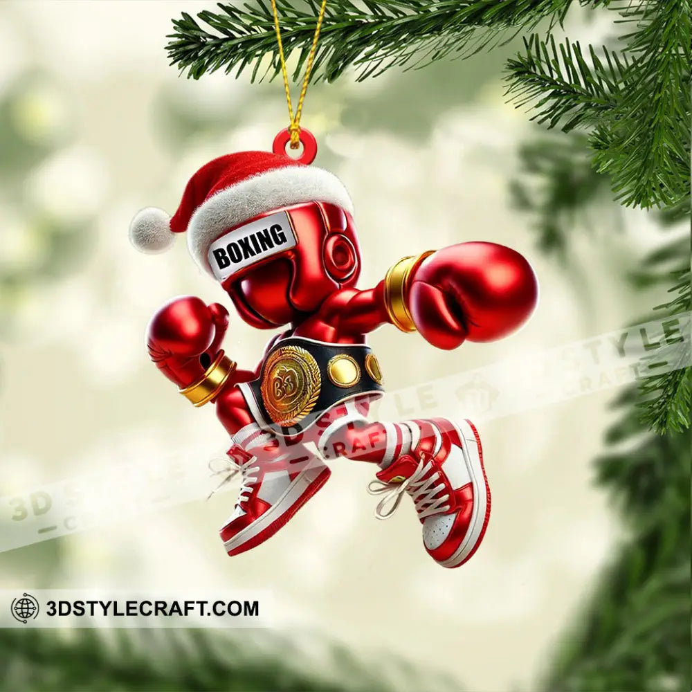 Boxing Christmas Ornament Personalized