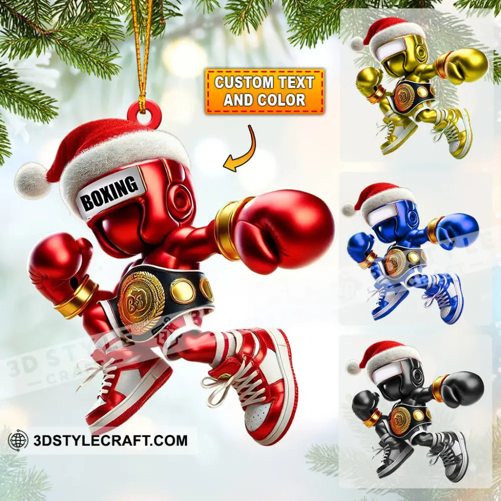 Boxing Christmas Ornament Personalized 3.54’’ / 1