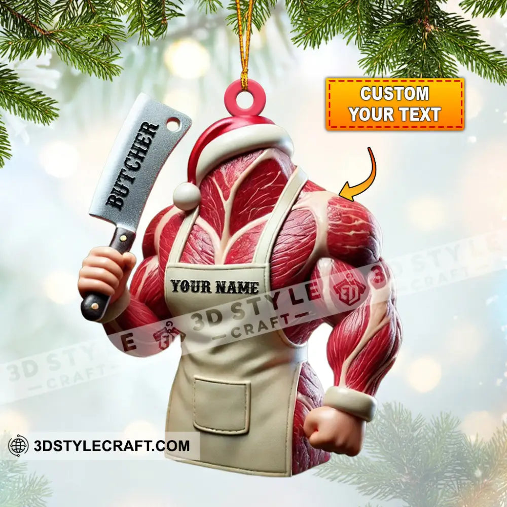 Butcher Christmas Ornament Personalized 3.54’’ / 1