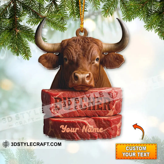Butcher, Home Decor, Christmas Ornament, Personalized Ornament style option 1