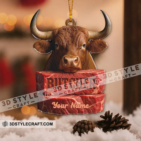 Butcher, Home Decor, Christmas Ornament, Personalized Ornament style option 4