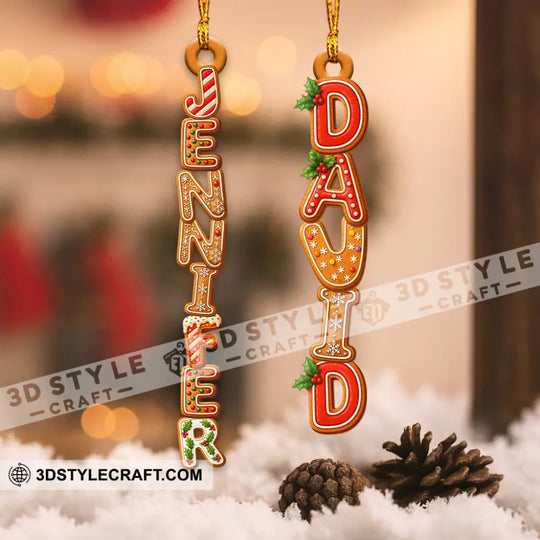 Cake Name Home Decor, Christmas Ornament, Personalized Ornament style option 2