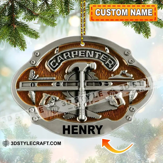Carpenter Home Decor, Christmas Ornament, Personalized Ornament style option 1