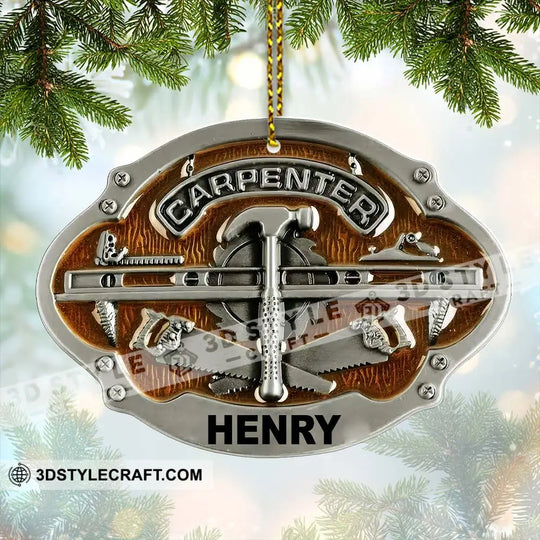 Carpenter Home Decor, Christmas Ornament, Personalized Ornament style option 2