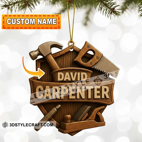Carpenter Home Decor, Christmas Ornament, Personalized Ornament style option 1