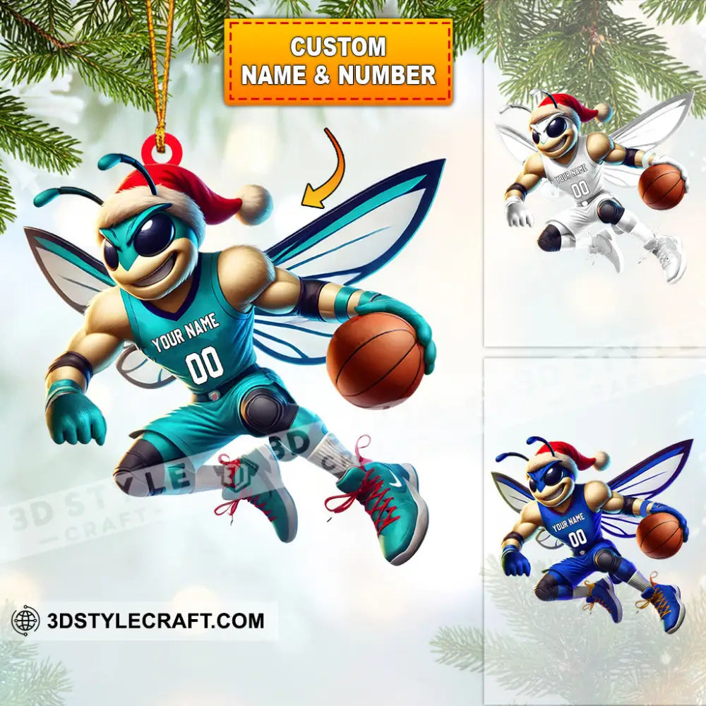 Charlotte Hornets Basketball Christmas Ornament Personalized 3.54’’ / 1