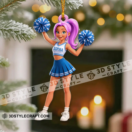 Cheerleader Home Decor, Christmas Ornament, Personalized Ornament style option 4