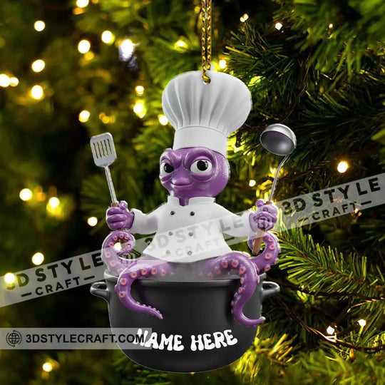 Chef, Home Decor, Christmas Ornament, Personalized Ornament style option 3