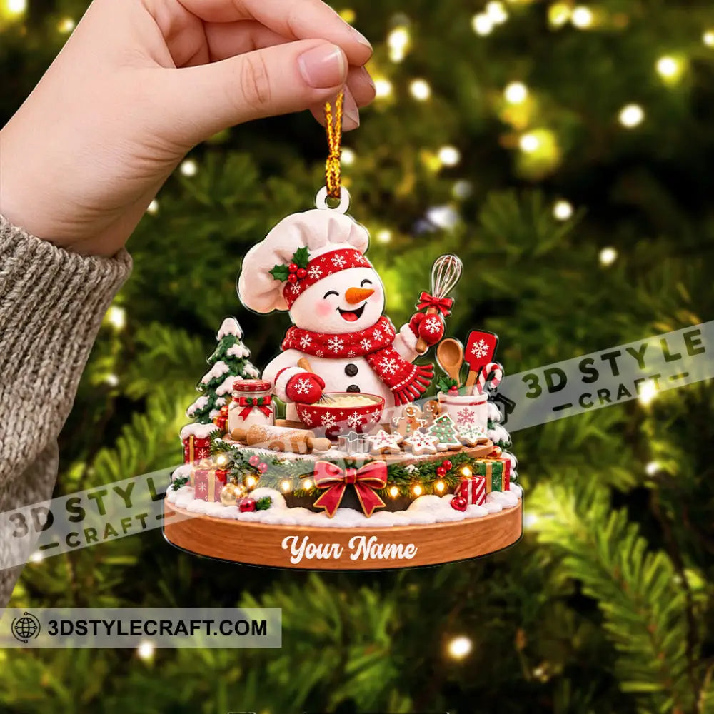 Chef Home Decor Christmas Ornament Personalized Ornament - Ornament
