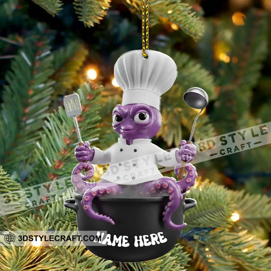 Chef, Home Decor, Christmas Ornament, Personalized Ornament style option 4