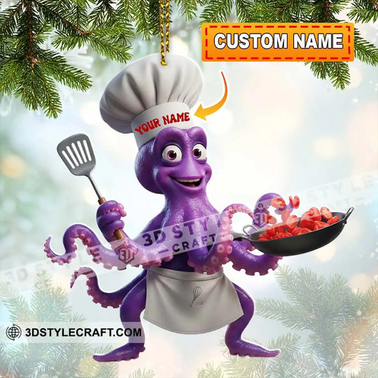 Chef, Home Decor, Christmas Ornament, Personalized Ornament style option 1