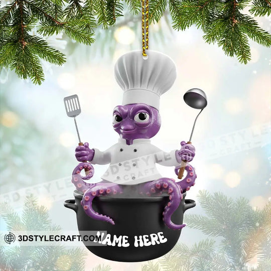 Chef, Home Decor, Christmas Ornament, Personalized Ornament style option 2
